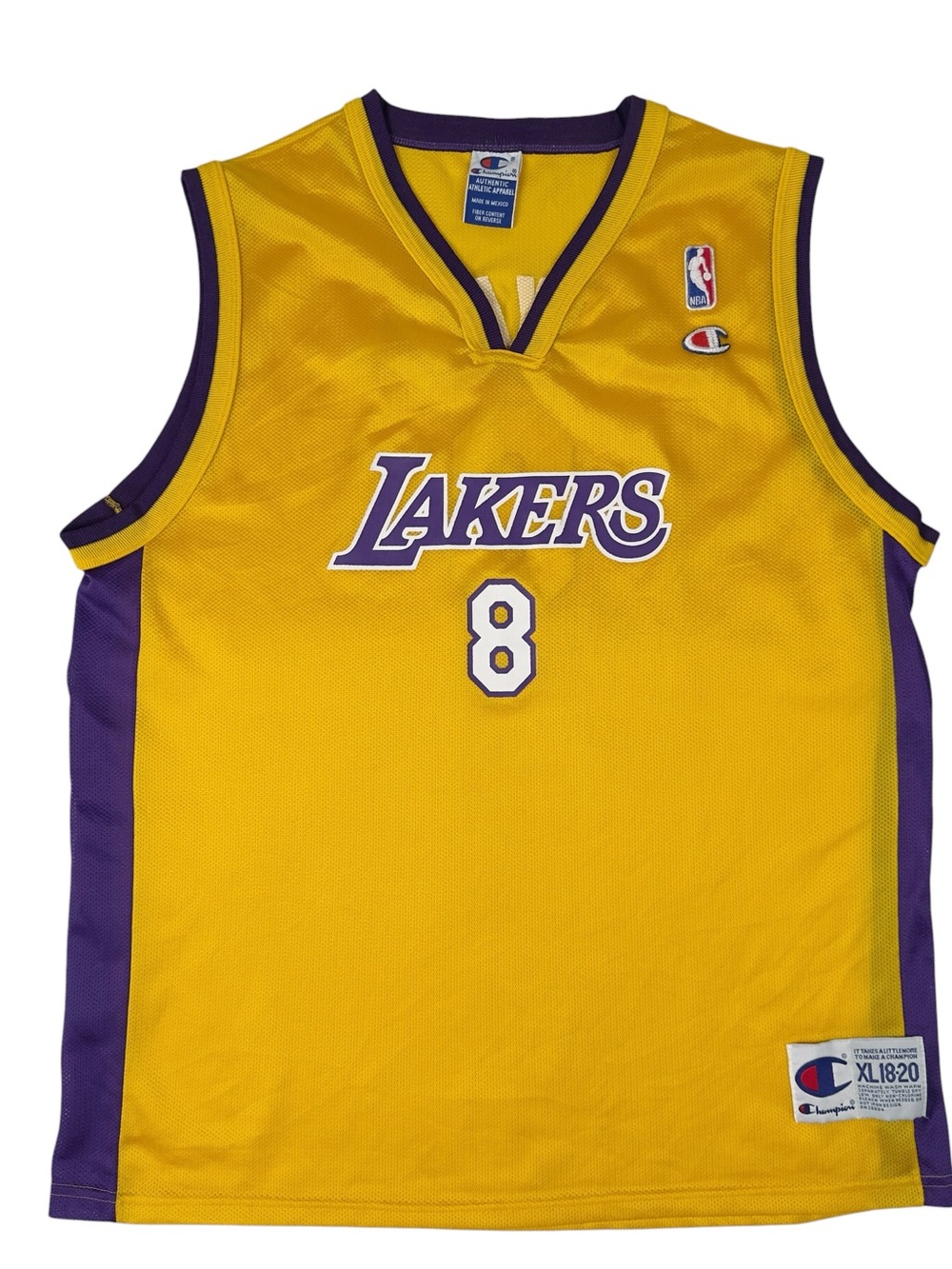 Vintage Kobe Bryant Champion Jersey Los Angeles Lakers #8 Youth Size XL Mens M